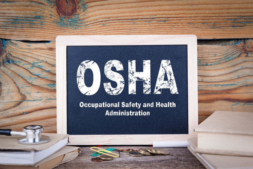 osha, Occupational Safety and Health Administration. Chalkboard Wrap
