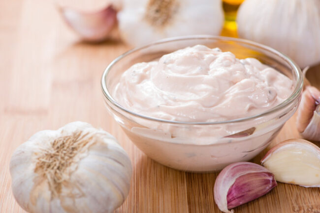 Fresh made garlic dip, appetizer recipe, garlic recipe