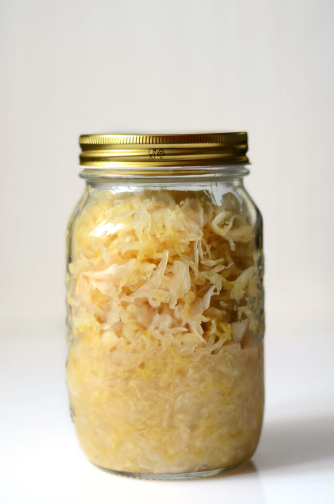 Traditional homemade sauerkraut
