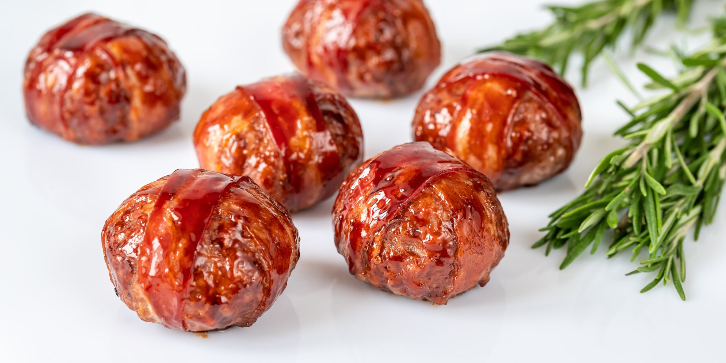 Bacon wrapped meatballs