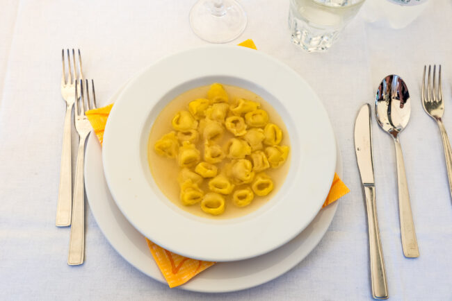Tortellini in broth