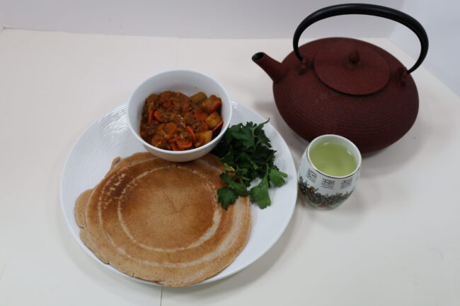 Ethiopian vegetable bowl and Injera 3 9 2022