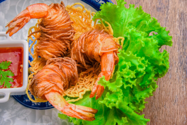 Noodle wrapped shrimp 123 3 10 2022