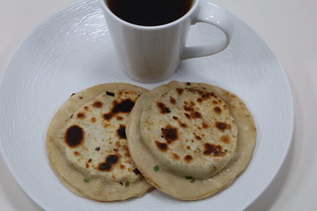 Chive pancakes using pasta maker 4 18 2022