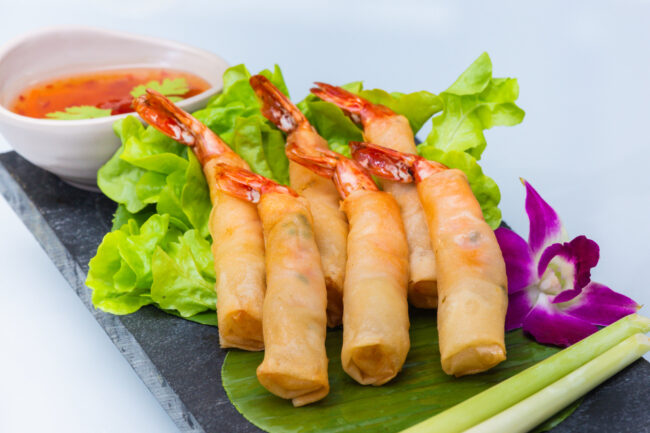 Egg roll skin wrapped shrimp 4 3 2022